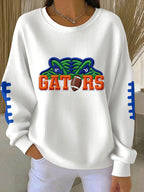 Women'S Football Print Casual Sweatshirt