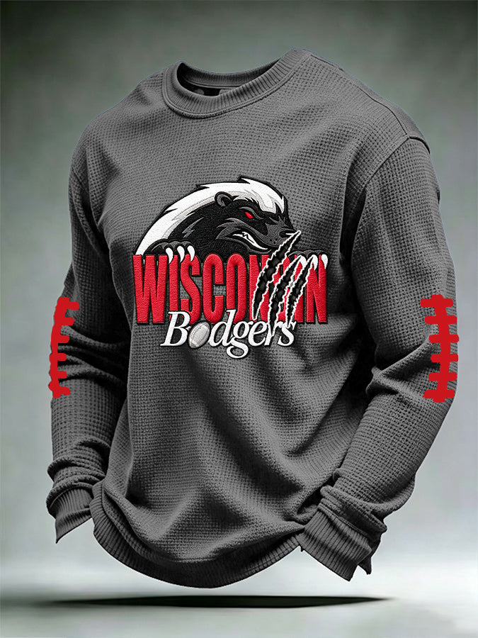 Men'S Football Printed Waffle T-Shirt