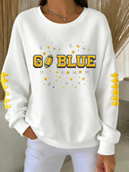 Women'S Football Print Casual Sweatshirt