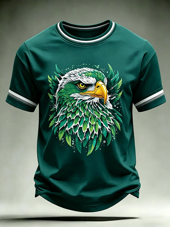 Men's Football Print Short Sleeve T-Shirt