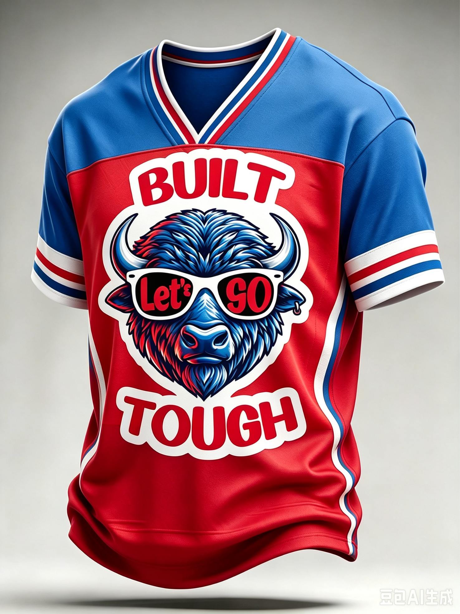Men'S Football Match V-Neck Top