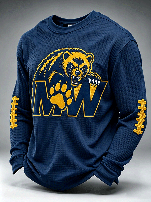 Men'S Football Enthusiast Sports Waffle Top