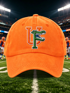 Unisex Football Print Washed Duckbill Cap
