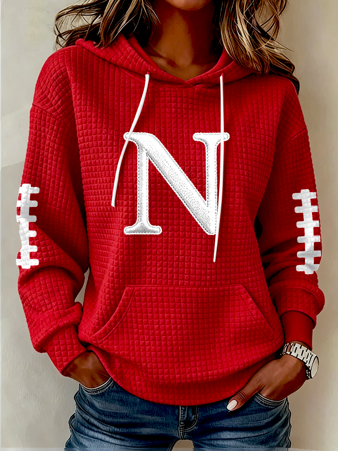 Women's Football Print Sweatshirt