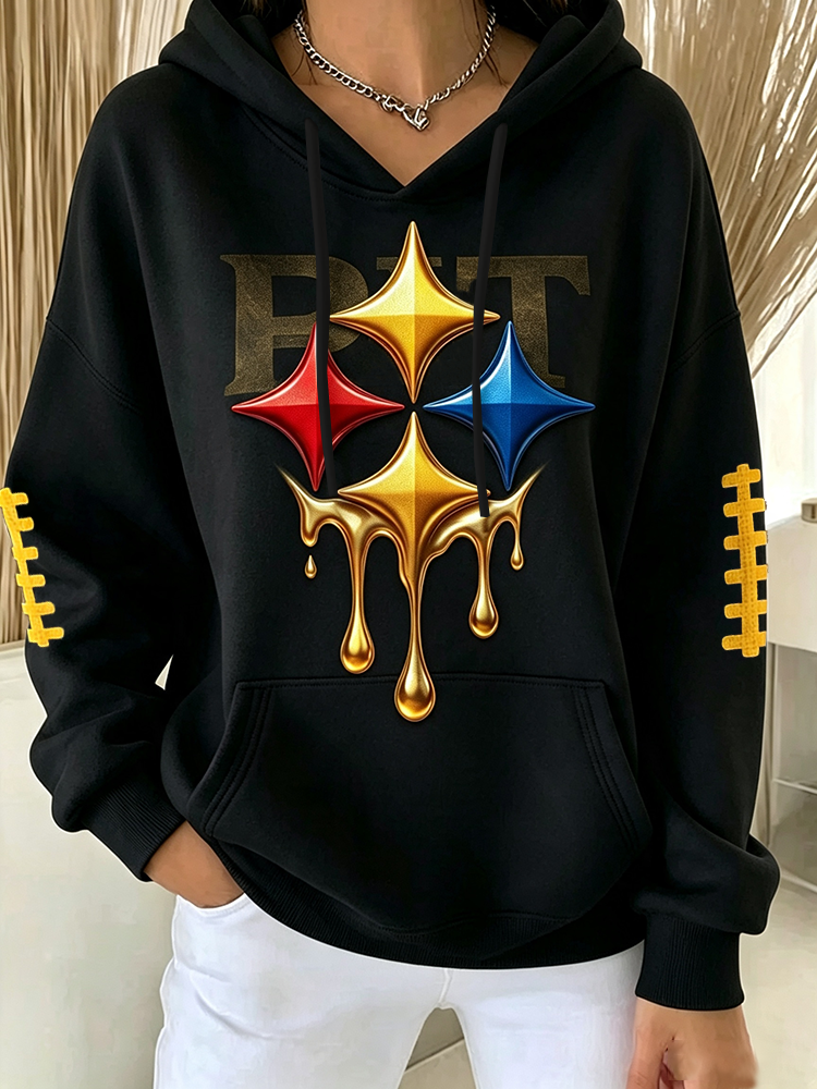 Women'S Rugby Printed Hoodie