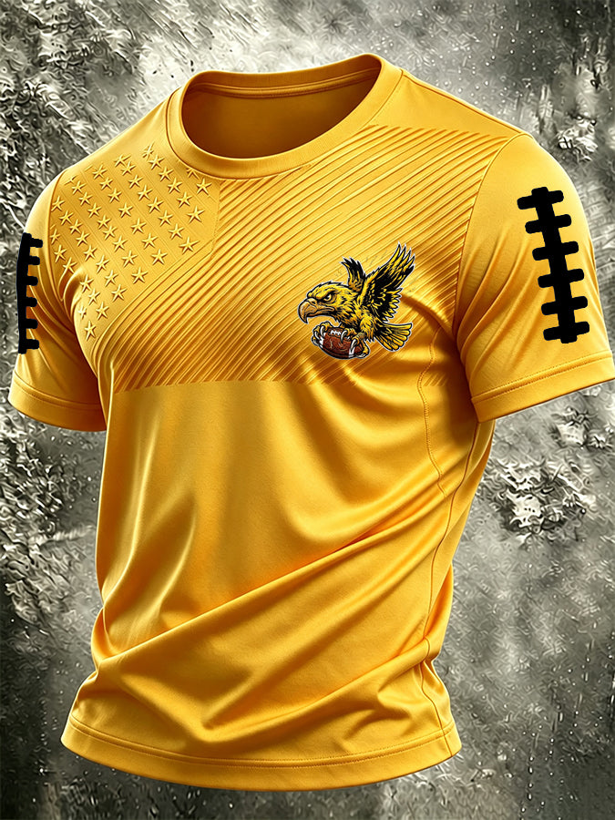 Men's Football Printed Short Sleeve T-shirt
