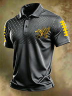 Men'S Football Printed Polo Shirt