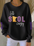 Women'S Football Print Casual Sweatshirt