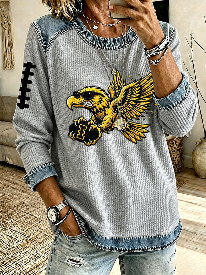 Women'S Rugby Print Long-Sleeved Sweatshirt