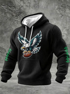 Men'S Football Printed Casual Hoodie