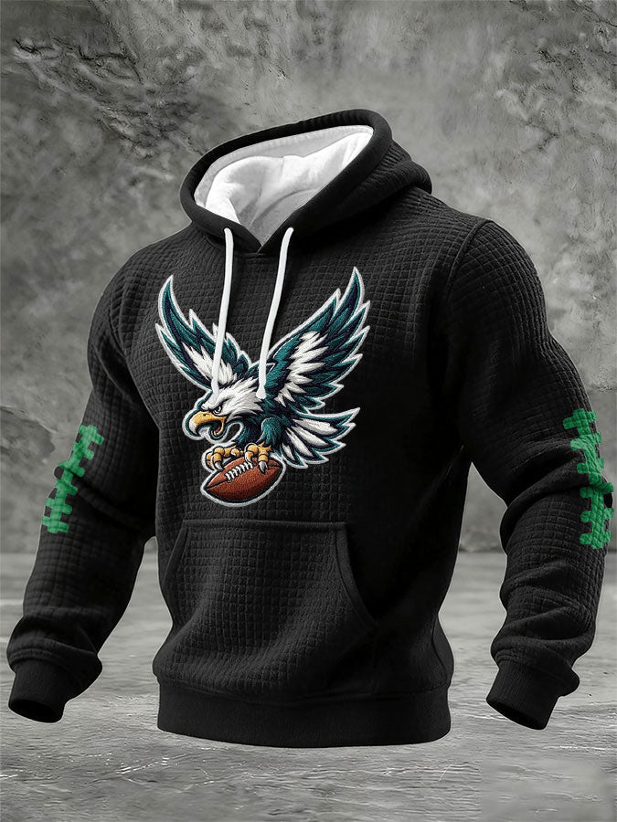 Men'S Football Printed Casual Hoodie