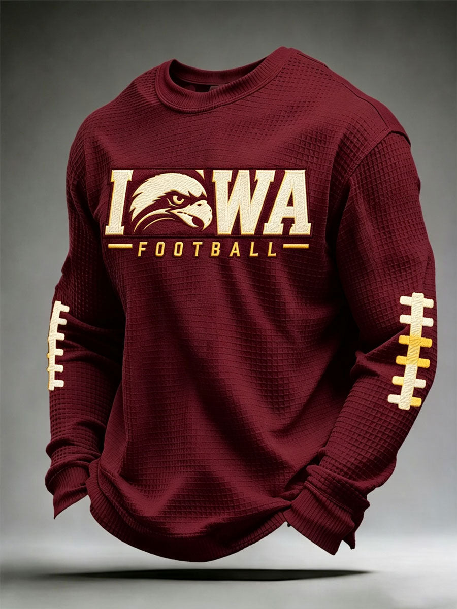 Men'S Football  Printed Waffle T-Shirt