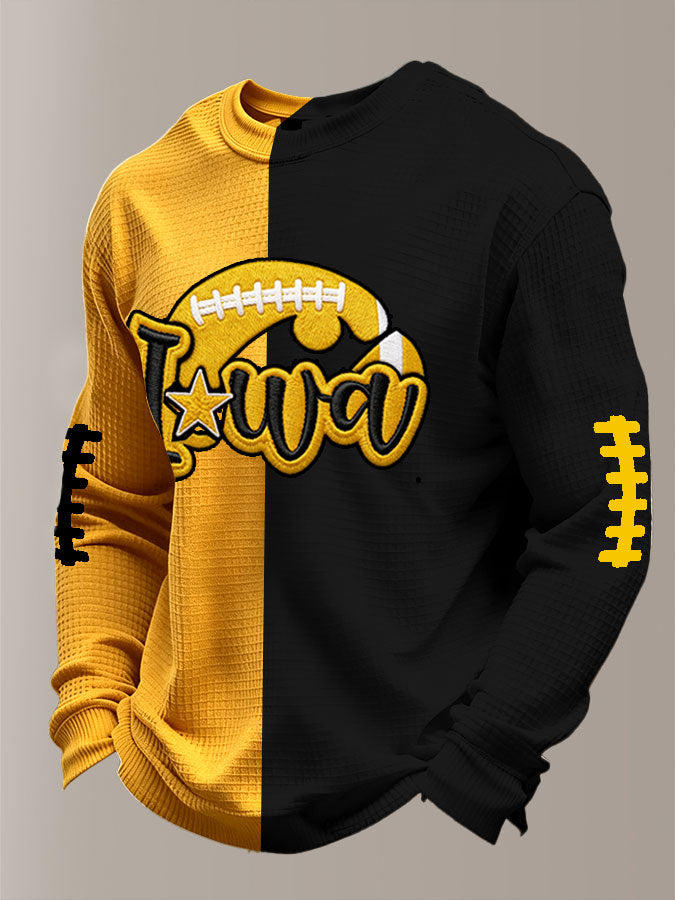 Men'S Football  Printed Waffle T-Shirt