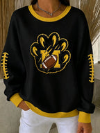 Women'S Football Print Casual Sweatshirt