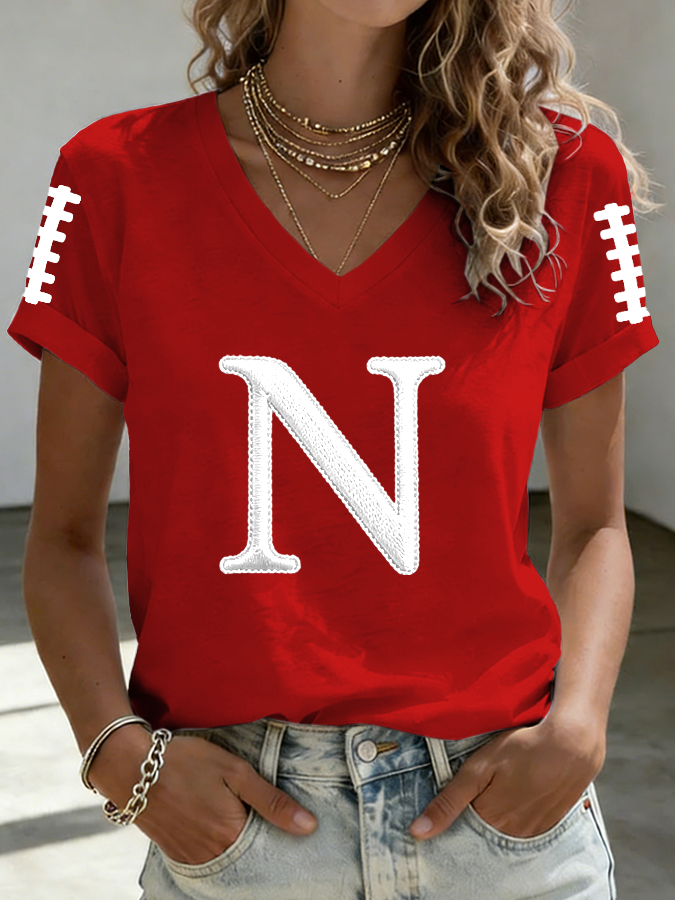 Women's Football Print T-shirt