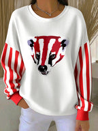 Women'S Football Print Casual Sweatshirt