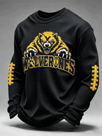 Men'S Football Enthusiast Sports Waffle Top