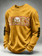 Men'S Football Fans Printed Waffle T-Shirt