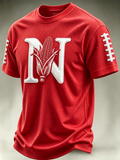 Men's Football Print Waffle T-Shirt