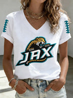 Women'S Football Print Short-Sleeve T-Shirt