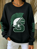 Women'S Football Print Casual Sweatshirt