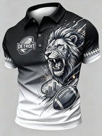 Men'S Football Fan Printed Polo Shirt