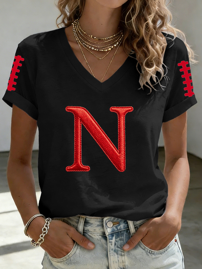 Women's Football Print T-shirt