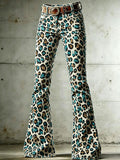 Women'S Football Print Flare Denim Jeans
