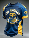 Men'S Football Fan Print Casual T-Shirt
