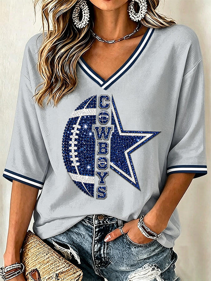 Women's Cowboy Football Enthusiasts Printed Top