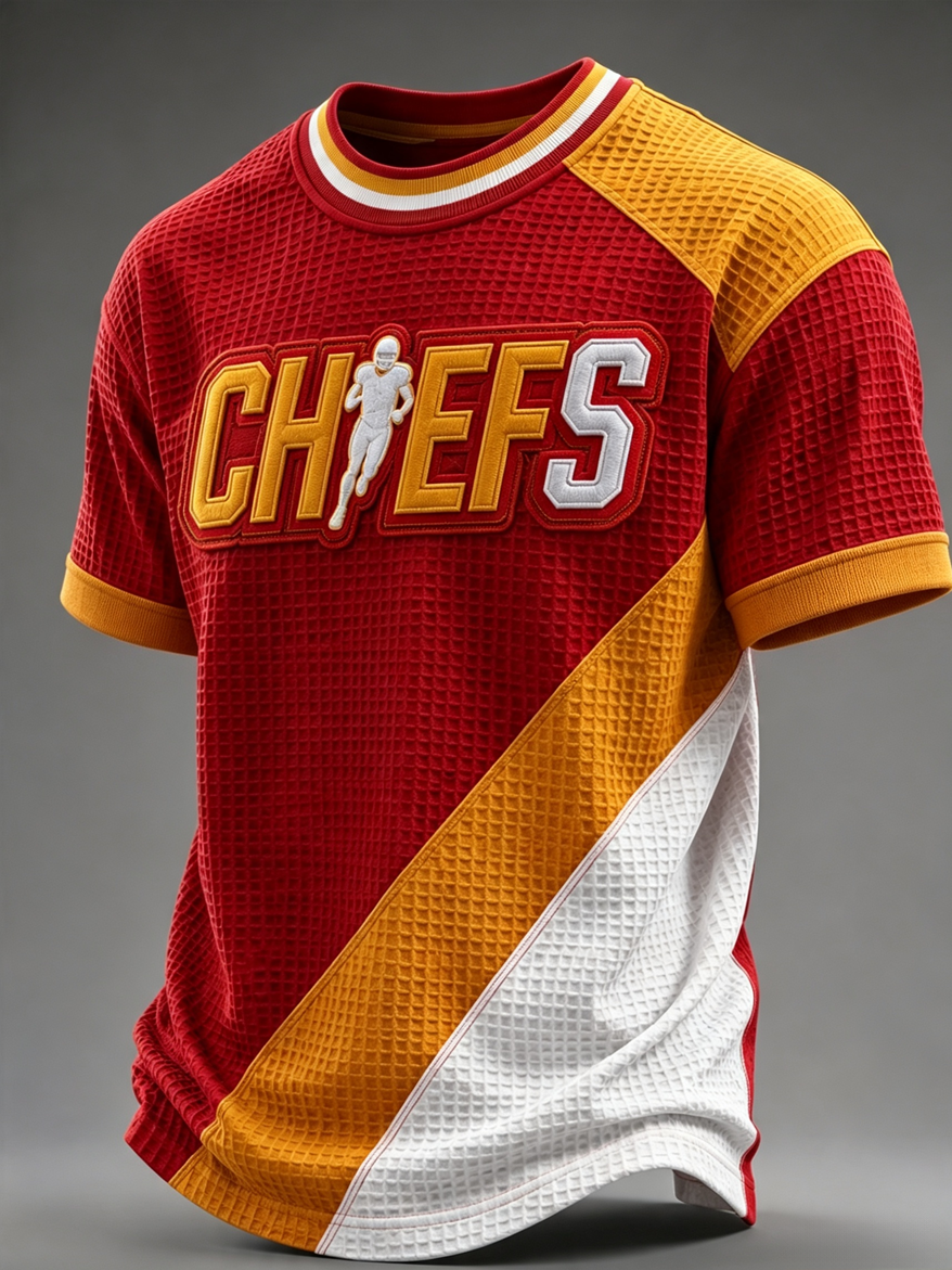 Men'S Football Fan Waffle T-Shirt