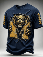 Men's Rugby Waffle Round Neck T-Shirt