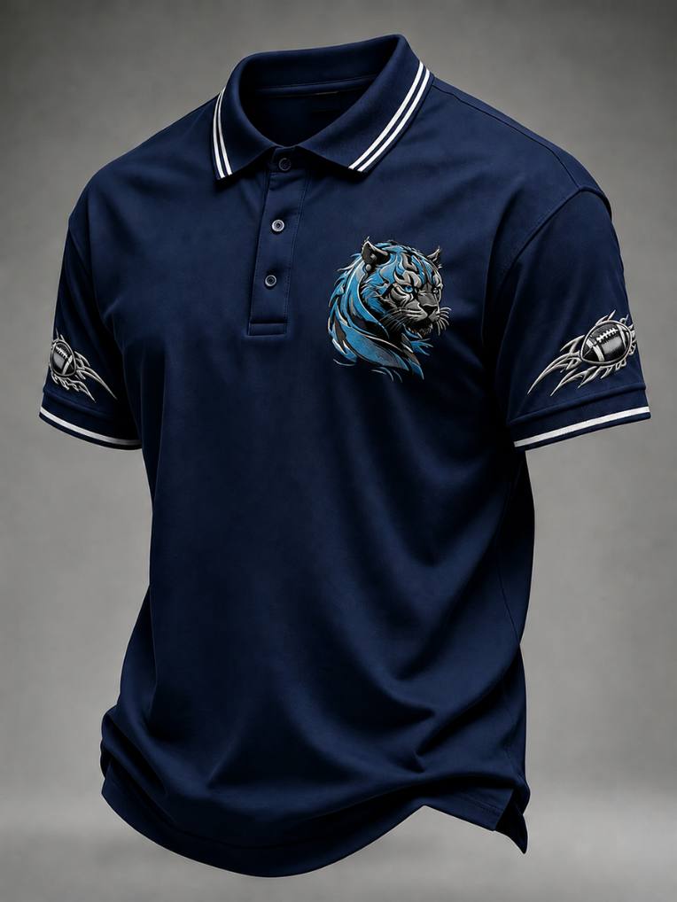 Men'S Sports Football Polo Shirt