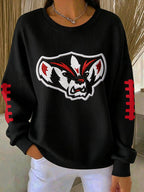 Women'S Football Print Casual Sweatshirt