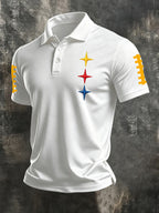 Men'S Football Printed Polo Shirt