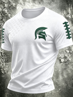 Men'S Football Printed Round Neck T-Shirt