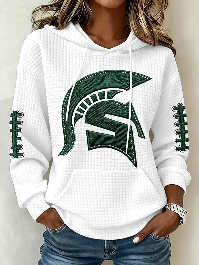 Women's Football Print Sweatshirt