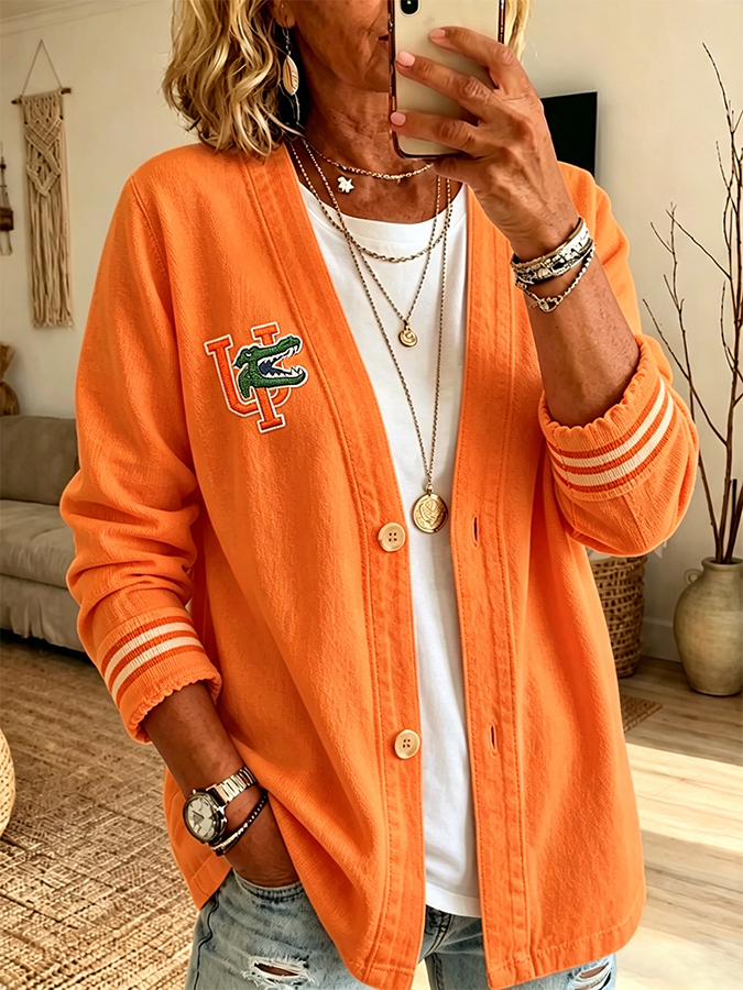 Women'S University Football Fan Cardigan