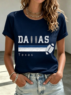 Women's Football Printed Casual T-Shirt