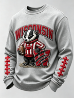 Men'S Football Printed Waffle T-Shirt
