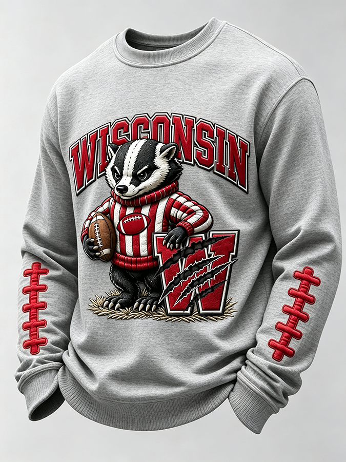 Men'S Football Printed Waffle T-Shirt