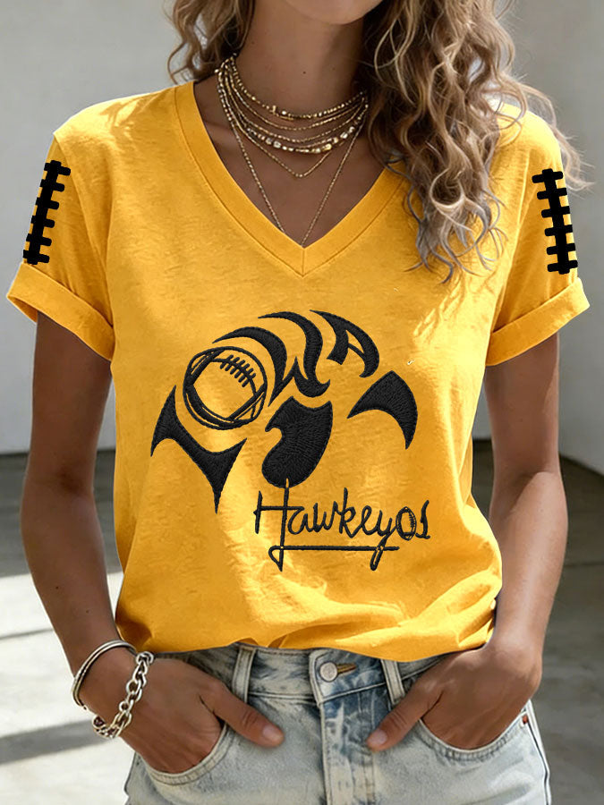 Women'S Football Print Short-Sleeve T-Shirt