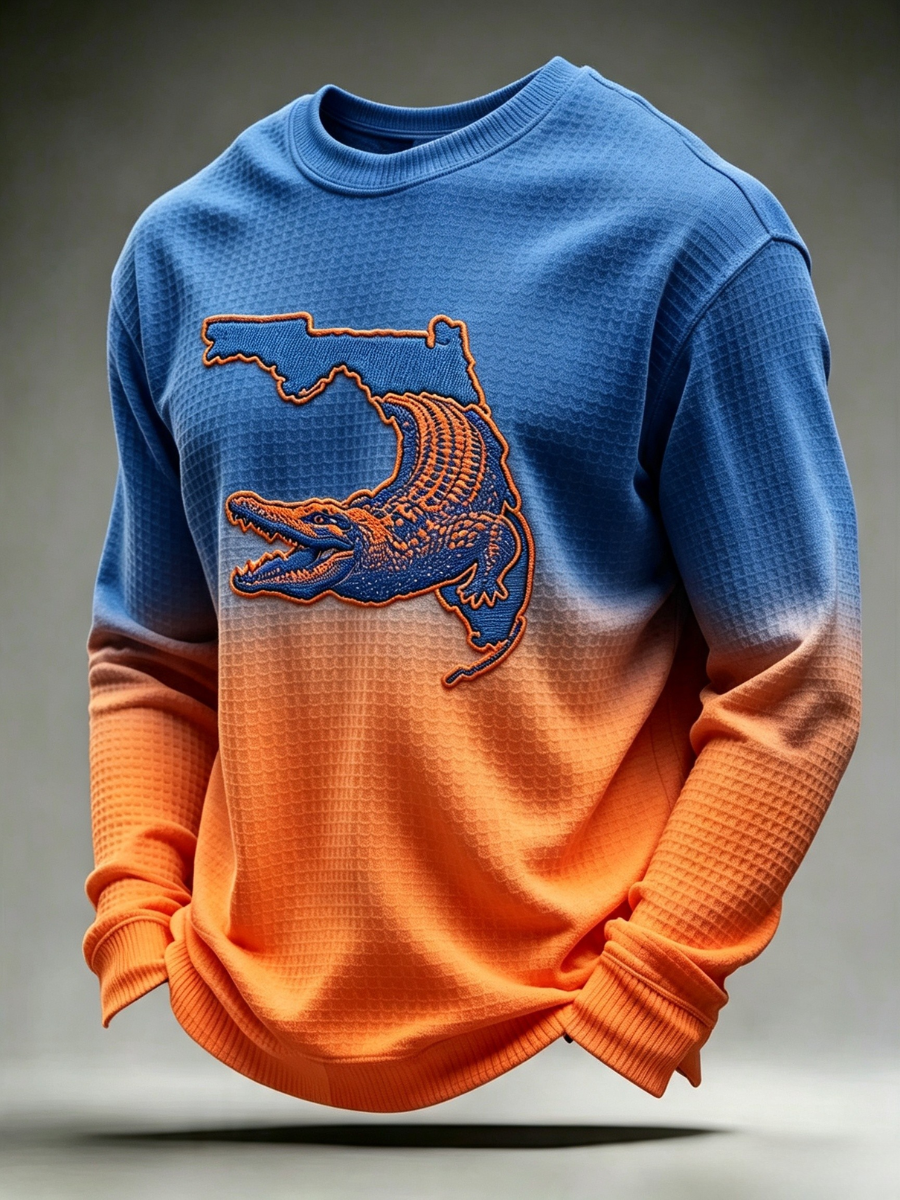 Men's Rugby Pattern Waffle T-shirt