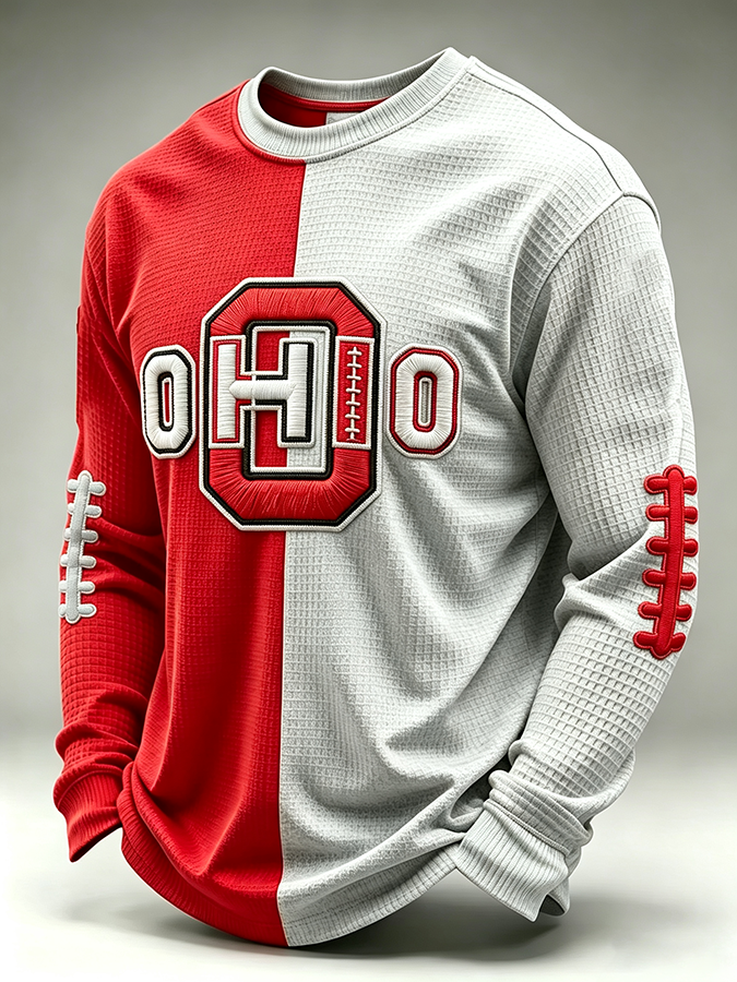 Men'S Rugby Printed Waffle T-Shirt