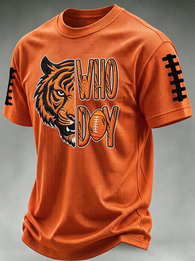 Men'S Football Print Waffle T-Shirt