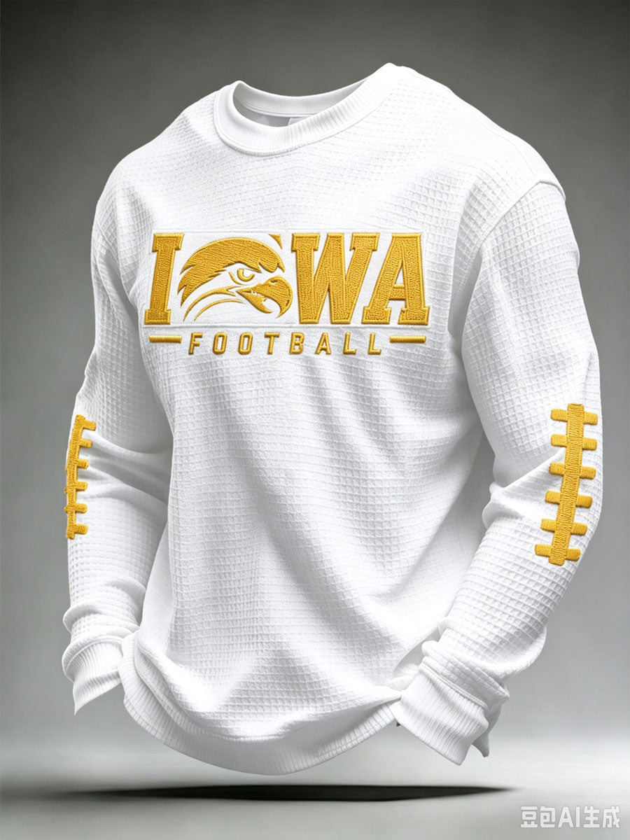 Men'S Football  Printed Waffle T-Shirt