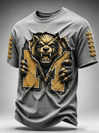 Men's Rugby Waffle Round Neck T-Shirt