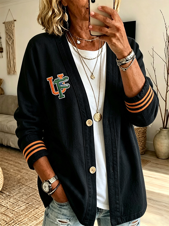 Women'S University Football Fan Cardigan