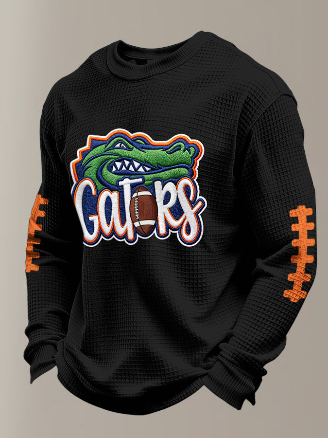 Men's Rugby Pattern Waffle T-shirt