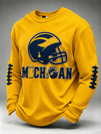 Men'S Football Enthusiast Sports Waffle Top